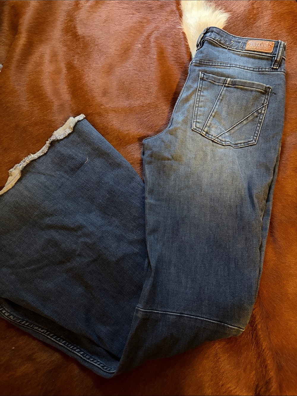Shyanne Dark Blue Wide Leg Jeans